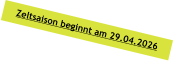 Zeltsaison beginnt am 29.04.2026